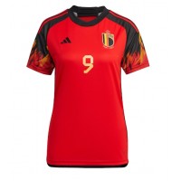 Camisa de Futebol Bélgica Romelu Lukaku #9 Equipamento Principal Mulheres Mundo 2022 Manga Curta